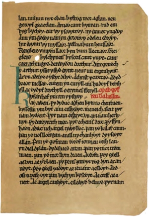 Facsimile del Libro di Taliesin che riporta una "battaglia degli alberi"