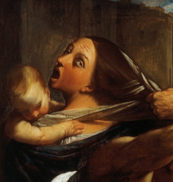 Guido Reni, "La strage degli innocenti", particolare. Pinacoteca Nazionale di Bologna