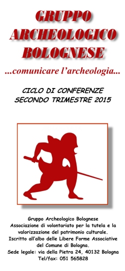 locandina conferenze Gruppo Archeologico