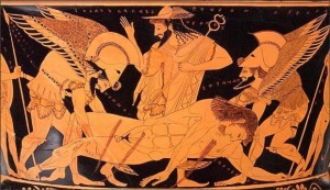 conferenza Sassatelli, particolare del vaso di Eufronio