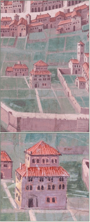 La Palazzina della Viola in una carta di Bologna del 1575