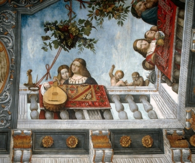 Ferrara, Museo Archeologico Nazionale. Particolare della Sala del Tesoro, affrescata dal garofalo