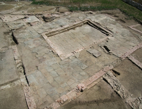 Veduta dell'area di scavo dell'impianto termale della Villa di Teodorico