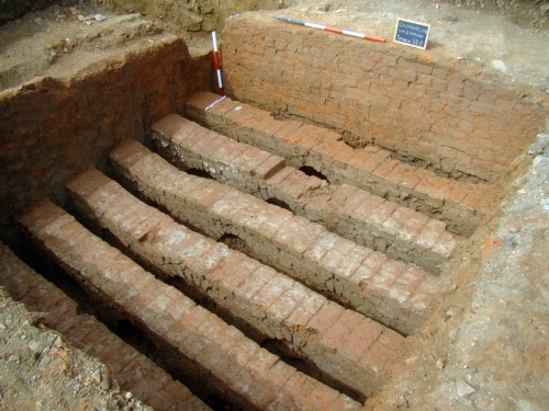 La fornace per laterizi in fase di scavo