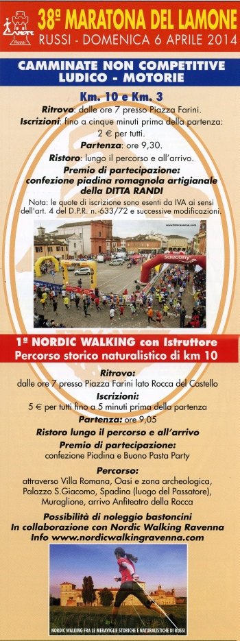 maratona del Lamone, il 6 aprile 2014