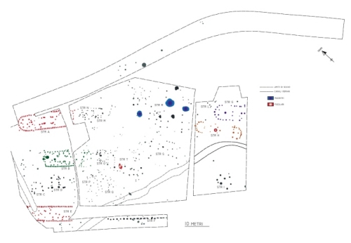 Planimetria del villaggio dell'et del Bronzo di via Ravegnana a Forl
