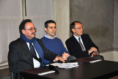 Da sin. Luigi Malnati, Federico Pizzarotti e Giuseppe Sassatelli