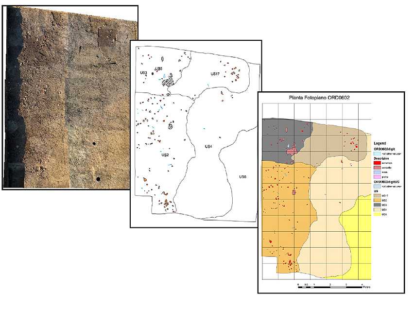 Il GIS di scavo. Fotomosaico delle riprese zenitali, digitalizzazione e caratterizzazione delle unit stratigrafiche
